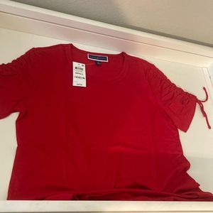 Karen Scott blouse size small new red amore